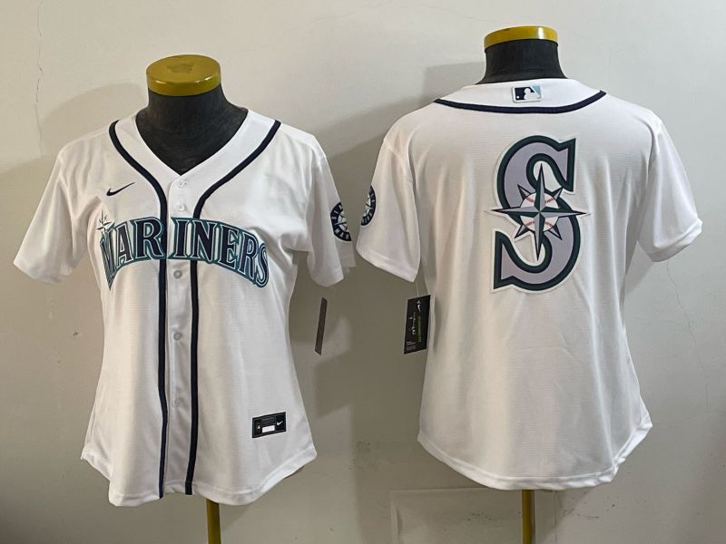 Youth 2026 Seattle Mariners Blank White Game Nike MLB Jersey style 0015